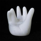 Ceramic Hand Decor Stand For Moon Lamp White