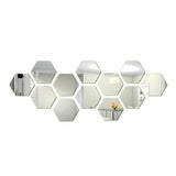 DIY Mirror Self-Adhesive Removable Wall Sticker Decals (12 Pieces)